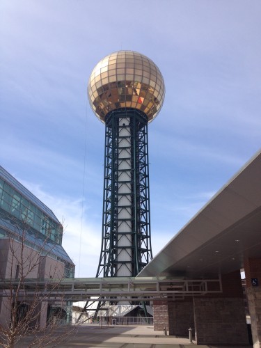 Did you know Knoxville is home to the last World's Fair held in 1982? This is the Sunsphere from that fair. 
